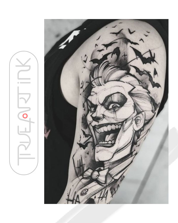 99+ Hình Xăm Joker Trắng Đen Đẹp, Tattoo Joker Đen Trắng Chất