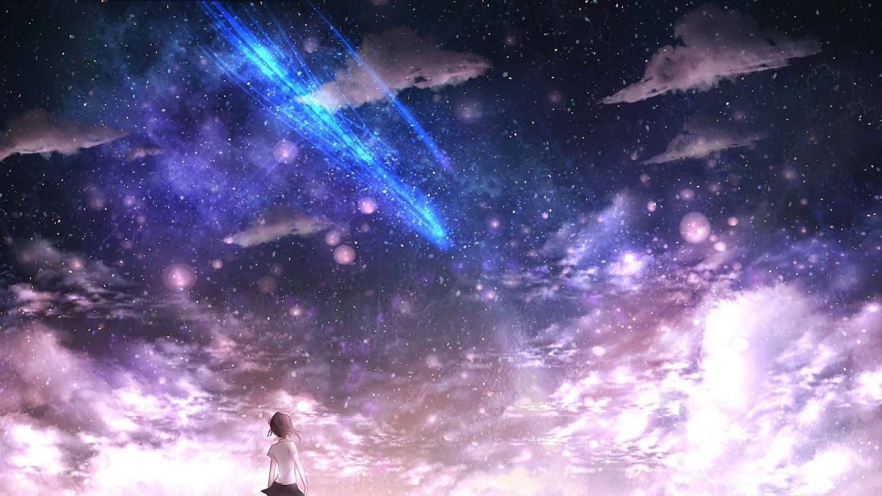 Anime phong cảnh galaxy